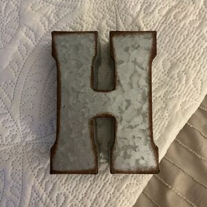 Metallic Letter H Decor